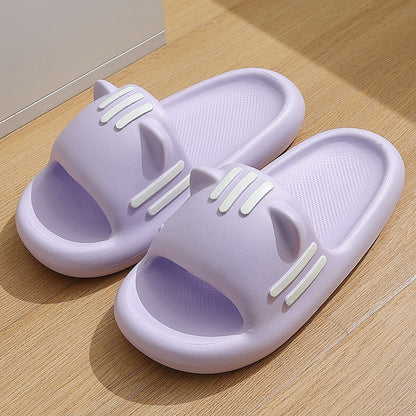 Purple Cat Slipper Slides
