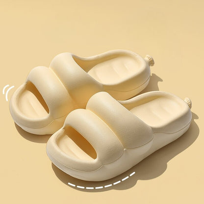 Yellow Puffer Slipper Slides