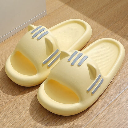 yellow Cat Slipper Slides